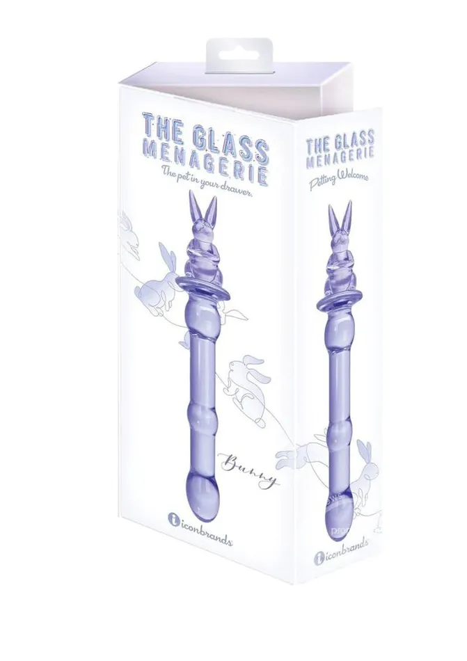 Icon Brands Dildos Glass Menagerie Rabbit Dildo Purple Icon Brands Dildos Glass Menagerie Rabbit Dildo Purple