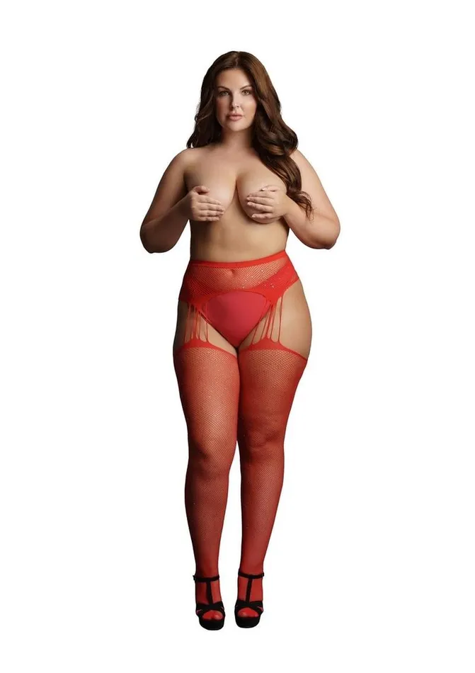 Le Desir Vibrators Le Desir Suspender Rhinestone Pantyhose