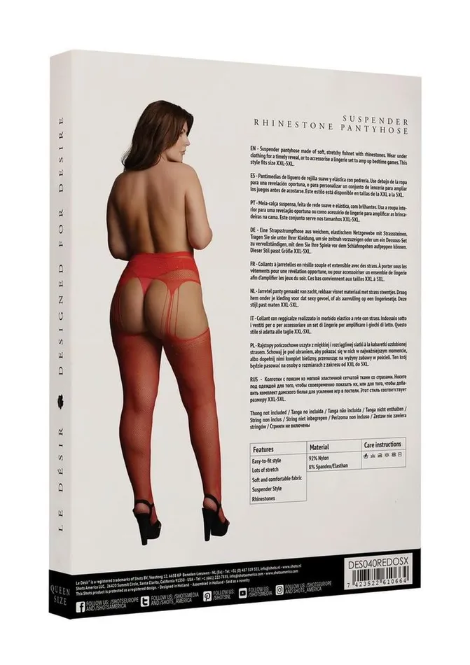Le Desir Vibrators Le Desir Suspender Rhinestone Pantyhose