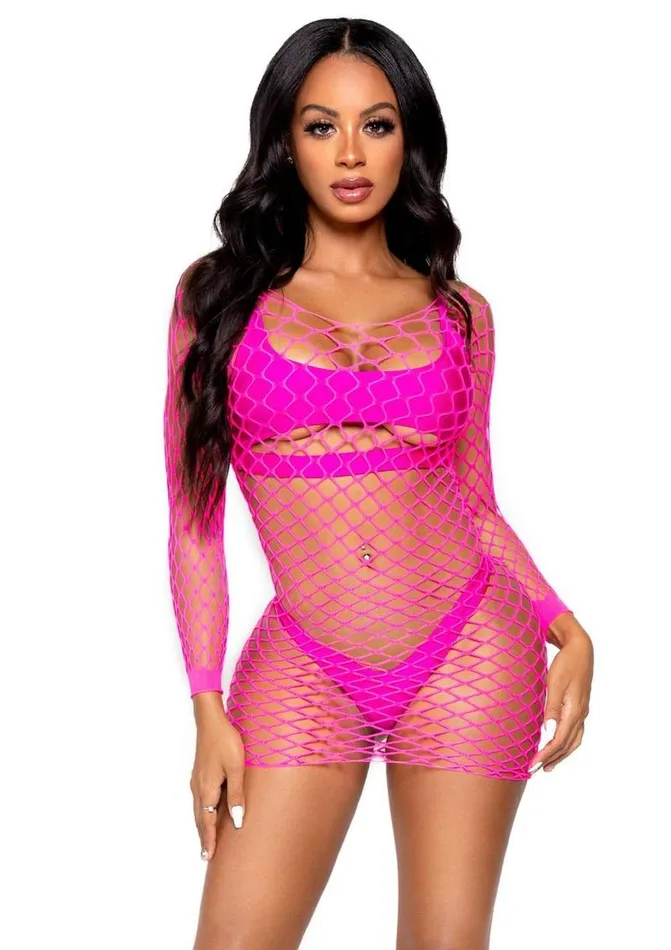 Leg Avenue Leg Avenue Supreme Fence Net Long Sleeved Mini Dress Female Sex Toys Leg Avenue Leg Avenue Supreme Fence Net Long Sleeved Mini Dress Female Sex Toys