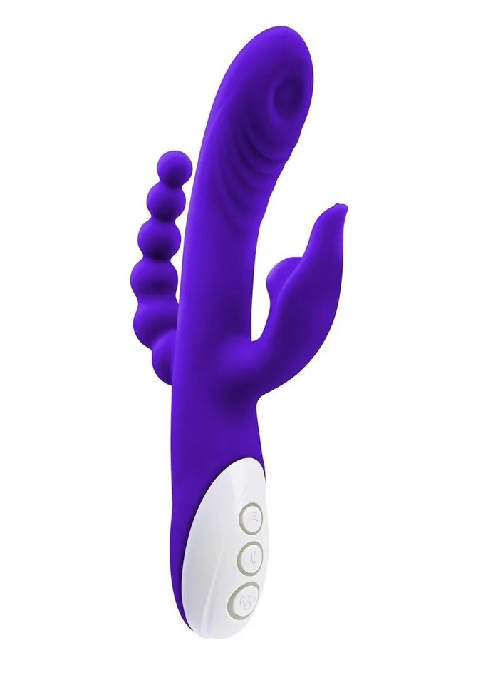 Lick Me Triple Stim Rechargeable Silicone Vibrator Evolved Vibrators