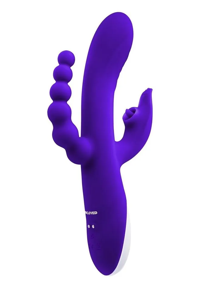 Lick Me Triple Stim Rechargeable Silicone Vibrator Evolved Vibrators