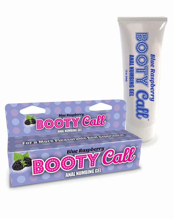Little Genie Anal Booty Call Anal Numbing Gel 15 Oz Blue Raspberry
