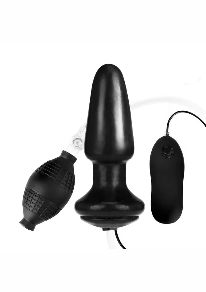 Lux Fetish Lux Fetish Latex Inflatable Vibrating Butt Plug with Wired Remote Control Male Sex Toys Lux Fetish Lux Fetish Latex Inflatable Vibrating Butt Plug with Wired Remote Control Male Sex Toys