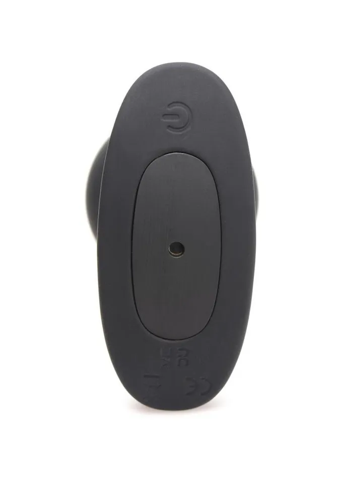 Male Sex Toys Booty Sparks Booty Sparks Laser Heart Rechargeable Silicone Anal Plug with Remote Control Large Black with Red Lights