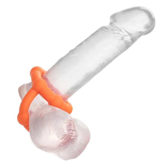 Male Sex Toys CalExotics Alpha Liquid Silicone All Star Ring Orange Male Sex Toys CalExotics Alpha Liquid Silicone All Star Ring Orange