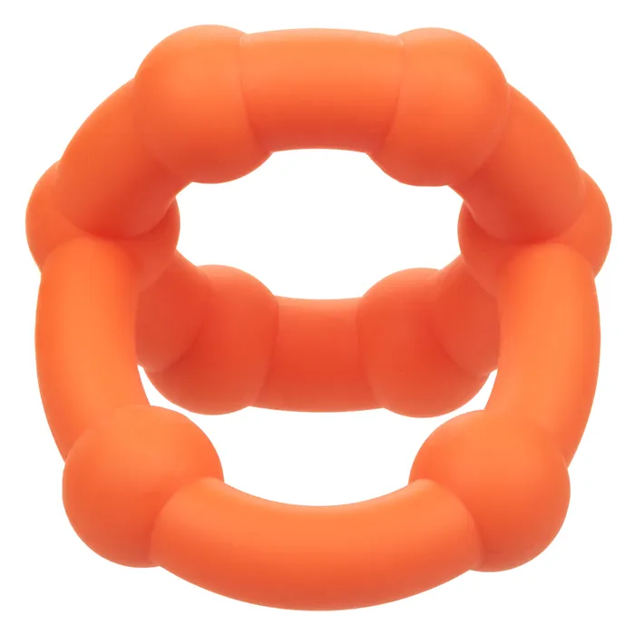 Male Sex Toys CalExotics Alpha Liquid Silicone All Star Ring Orange Male Sex Toys CalExotics Alpha Liquid Silicone All Star Ring Orange