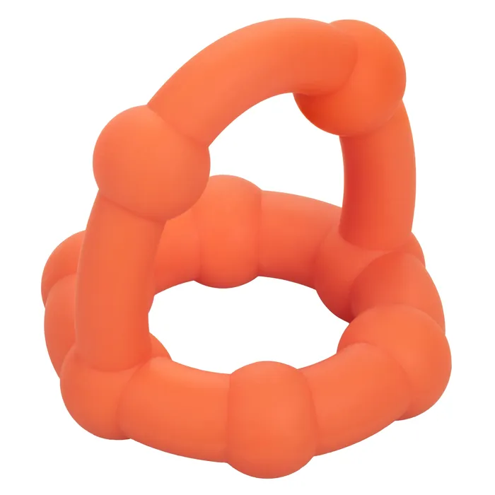 Male Sex Toys CalExotics Alpha Liquid Silicone All Star Ring Orange Male Sex Toys CalExotics Alpha Liquid Silicone All Star Ring Orange