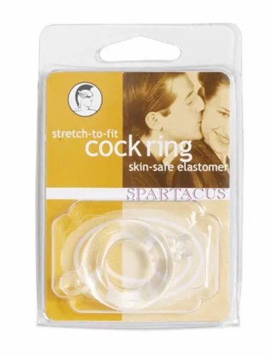 Male Sex Toys Elastomer CRing Clear Spartacus
