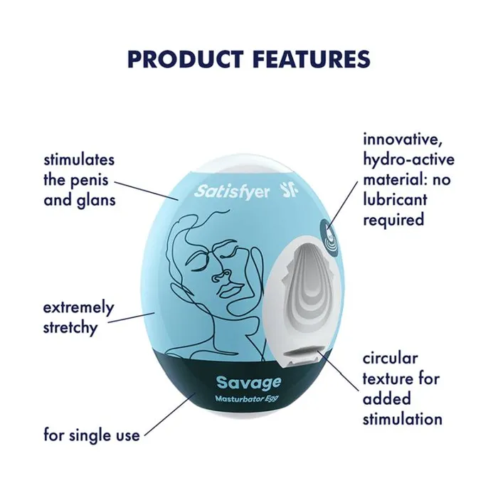 Male Sex Toys The Toolshed AU Satisfyer Masturbator Egg Savage