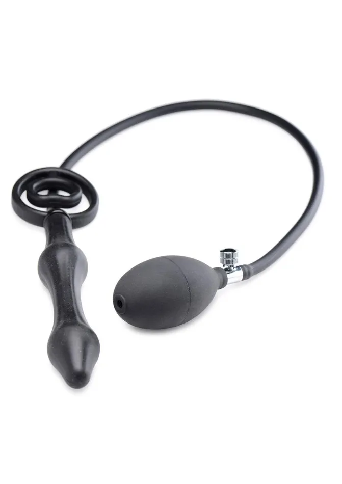 Master Series Devils Rattle Inflatable Silicone Plug with Cock Ring Master Series Male Sex Toys Master Series Devils Rattle Inflatable Silicone Plug with Cock Ring Master Series Male Sex Toys