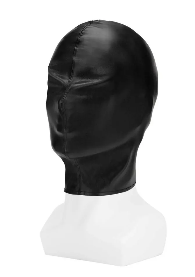 ME YOU US Full Coverage Hood Pu Leather Bondage Hood Me You Us Restraints