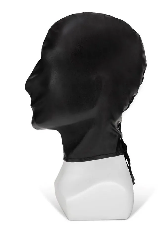 ME YOU US Full Coverage Hood Pu Leather Bondage Hood Me You Us Restraints