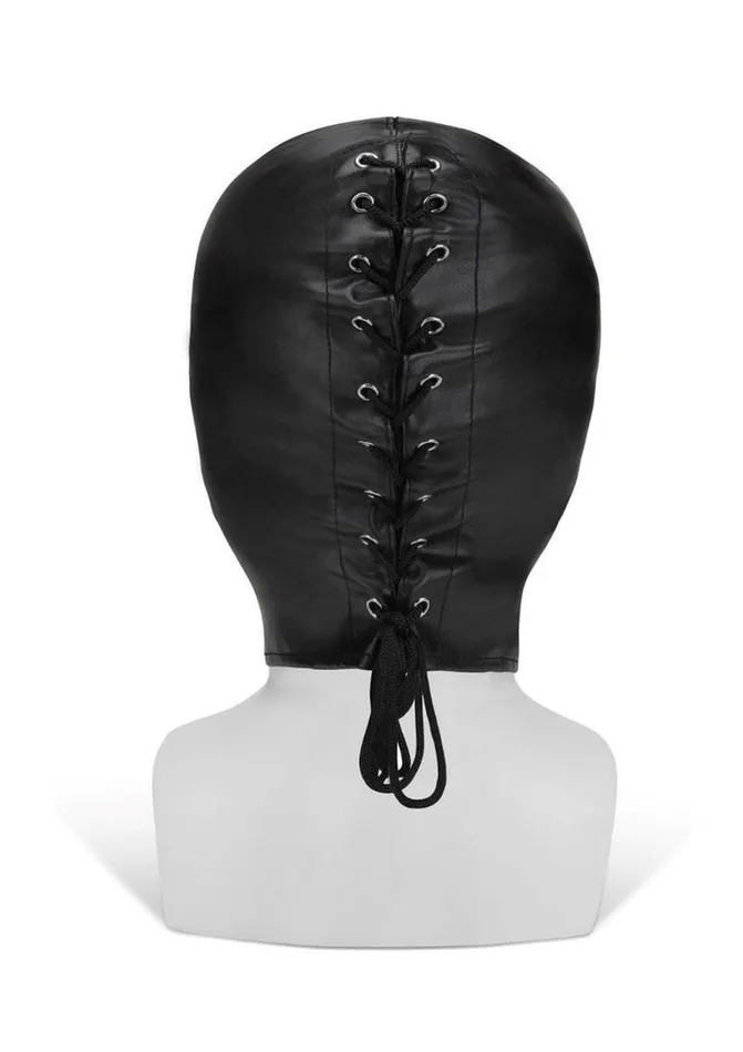 ME YOU US Full Coverage Hood Pu Leather Bondage Hood Me You Us Restraints