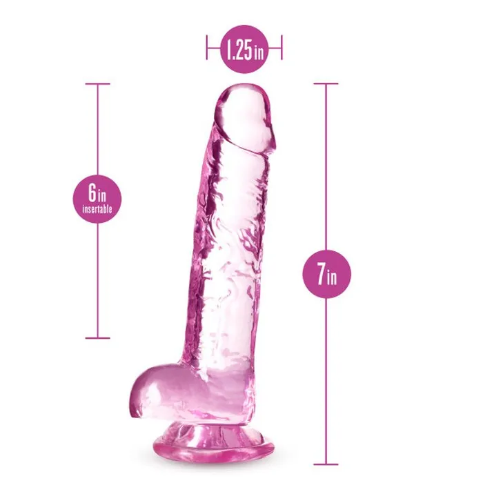 Naturally Yours 7 Crystaline Dildo Rose Naturally Yours Female Sex Toys