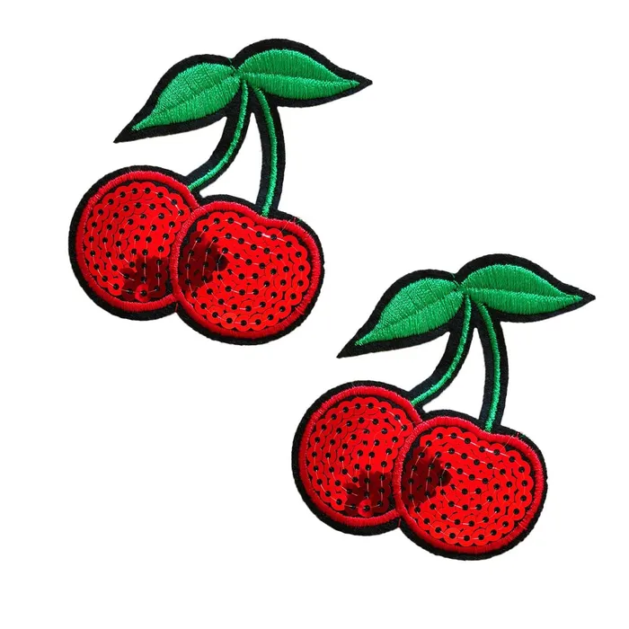 Neva Nude Cherry Licious Sequin Nifty Nipztix Nipple Cover Pasties Nipple Clitoral Toys