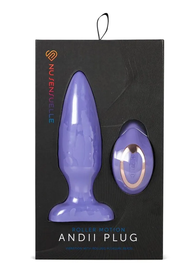 Nu Sensuelle Male Sex Toys Nu Sensuelle Andii Rechargeable Silicone Plug with Roller Motion