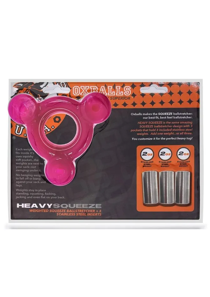 Oxballs Male Sex Toys Oxballs Heavy Squeeze Ballstretcher with Stainless Steel Weights