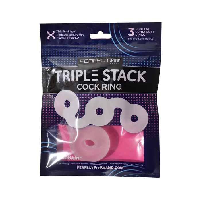 Perfect Fit Male Sex Toys Triple Stack Cock Ring Perfect Fit Male Sex Toys Triple Stack Cock Ring