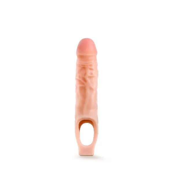 Performance 9 Inch Cock Sheath Penis Extender Vanilla Blush Dildos