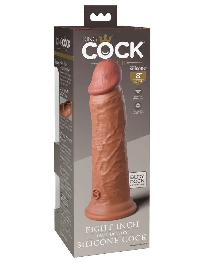 Pipedream Dildos King Cock Elite 8 Inch Silicone Dual Density Cock Tan Pipedream Dildos King Cock Elite 8 Inch Silicone Dual Density Cock Tan