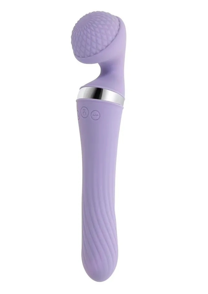 Playboy Vibrato Rechargeable Silicone Dual Ended Wand Playboy Female Sex Toys