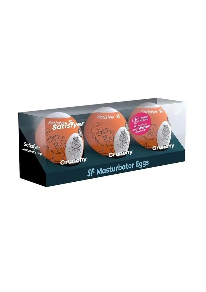Satisfyer Masturbator Egg 3 Pack Set Crunchy Satisfyer Male Sex Toys