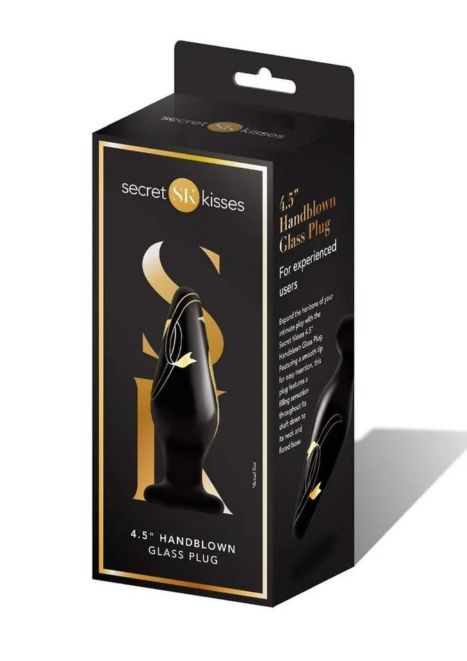 Secret Kisses Secret Kisses Handblown Wide Glass Anal Plug Anal