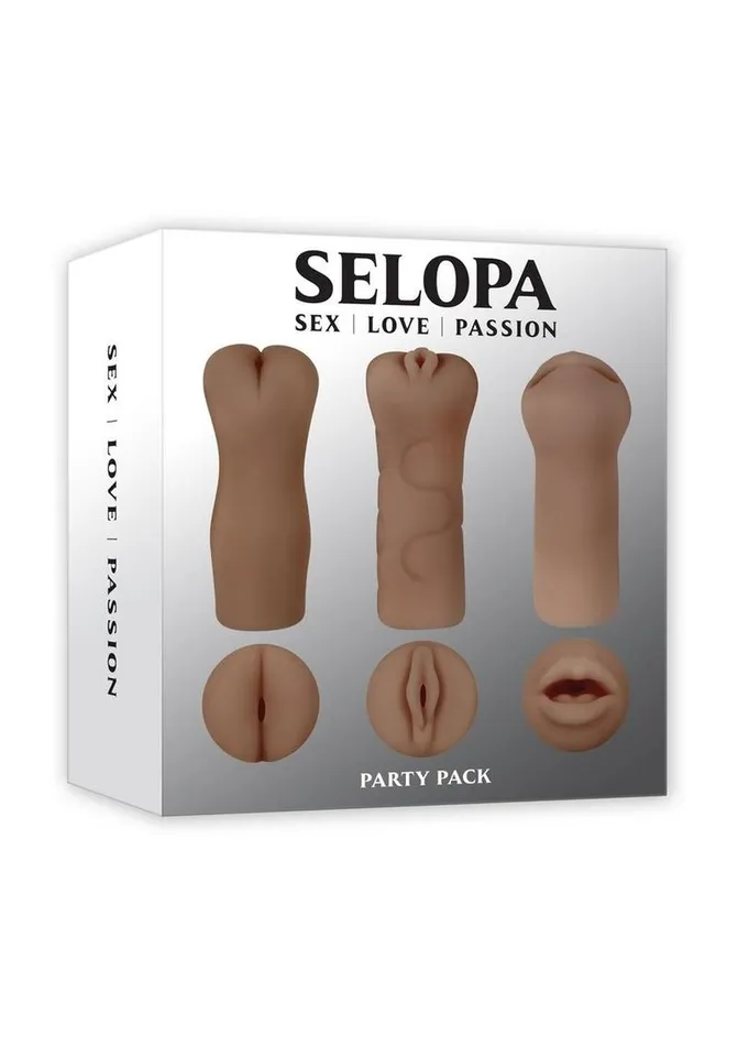 Selopa Male Sex Toys Selopa Party Pack Oral Vaginal and Anal Strokers