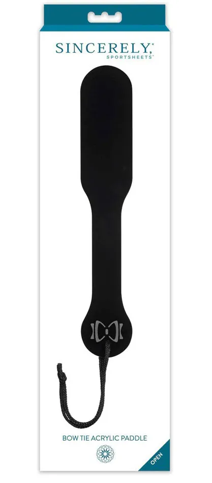Sportsheets Anal Bow Tie Acrylic Paddle Black