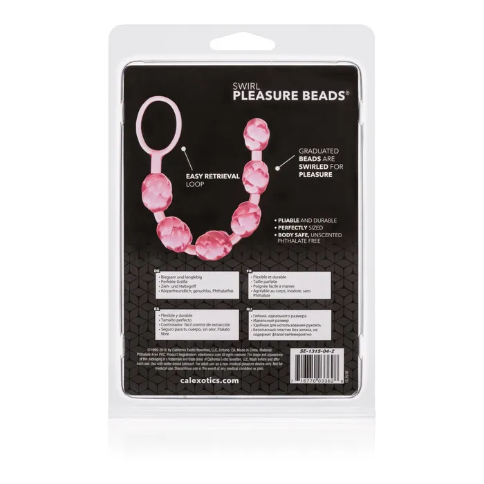 Swirl Pleasure Beads Pink CalExotics Vibrators Swirl Pleasure Beads Pink CalExotics Vibrators