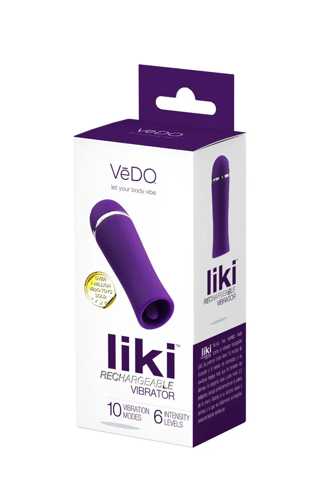 VeDO Vibrators Liki Rechargeable Flicker Vibe Deep Purple VeDO Vibrators Liki Rechargeable Flicker Vibe Deep Purple