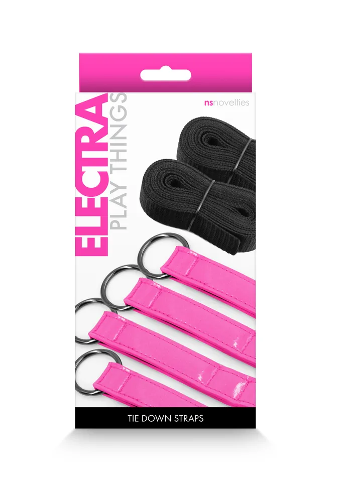 Vibrators Electra Play Things Tie Down Straps Pink nsnovelties