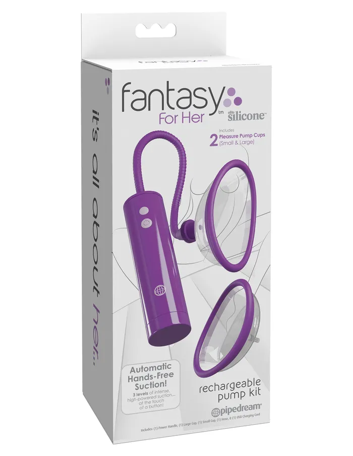 Vibrators Fantasy for Her Rechargeable Pleasure Pump Kit Purple Pipedream
