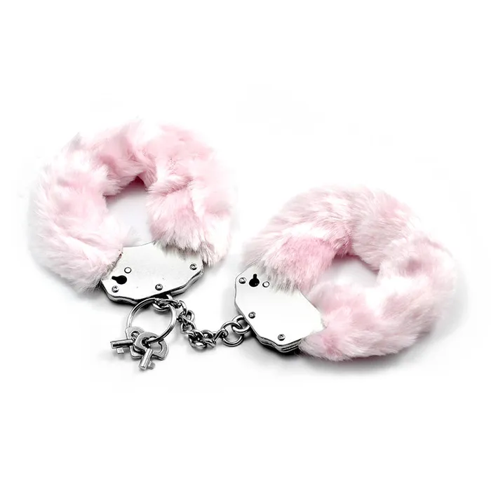 Vibrators Fetish Pleasure Fluffy Hand Cuffs Pink The Toolshed AU
