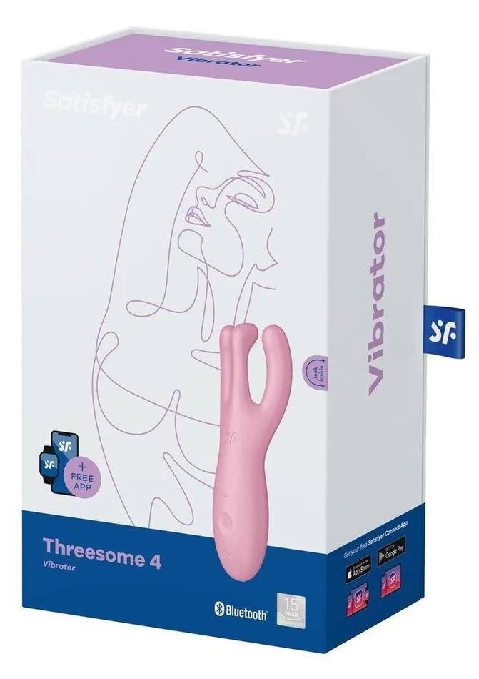 Vibrators Satisfyer Satisfyer Threesome 4 Rechargeable Silicone Vibrator