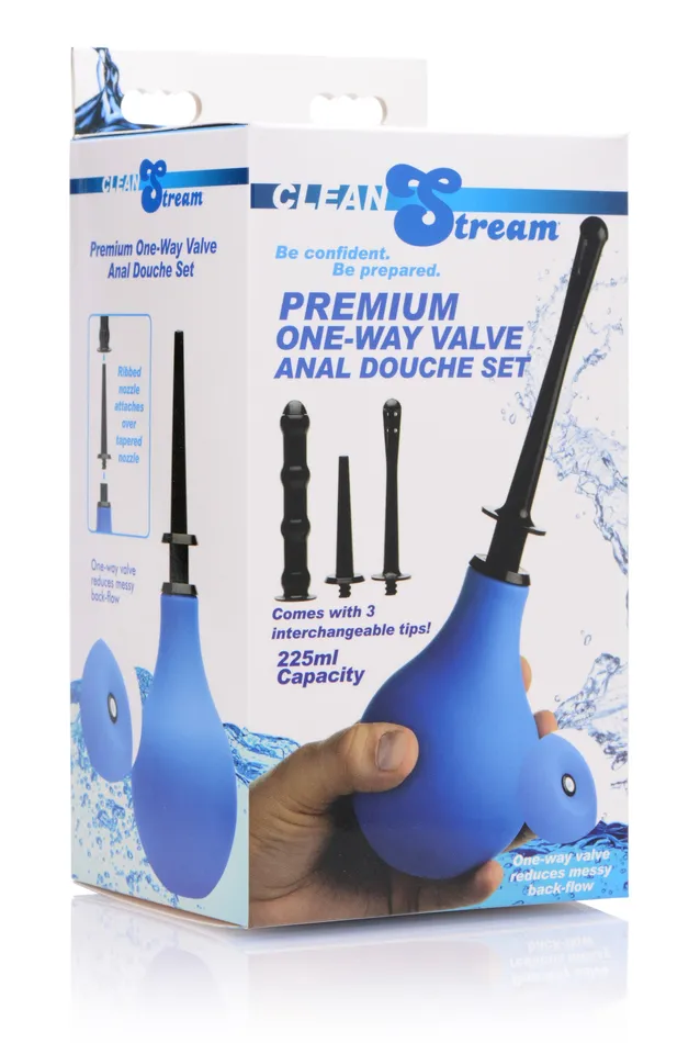 XR Brands Clean Stream Anal Premium One Way Valve Anal Douche Set