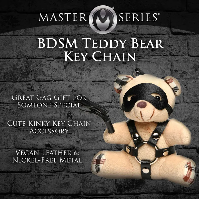 XR Brands Master Series Vibrators BDSM Teddy Bear Keychain