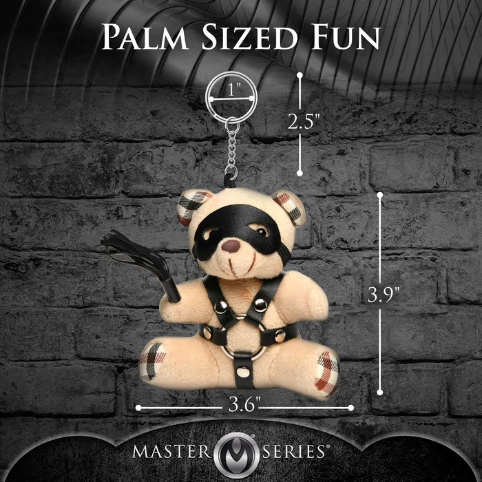 XR Brands Master Series Vibrators BDSM Teddy Bear Keychain XR Brands Master Series Vibrators BDSM Teddy Bear Keychain