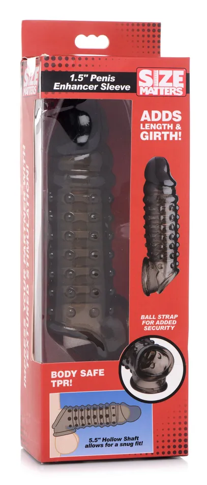 XR Brands Size Matters Male Sex Toys 15 Inch Penis Enhancer Sleeve Smoke XR Brands Size Matters Male Sex Toys 15 Inch Penis Enhancer Sleeve Smoke